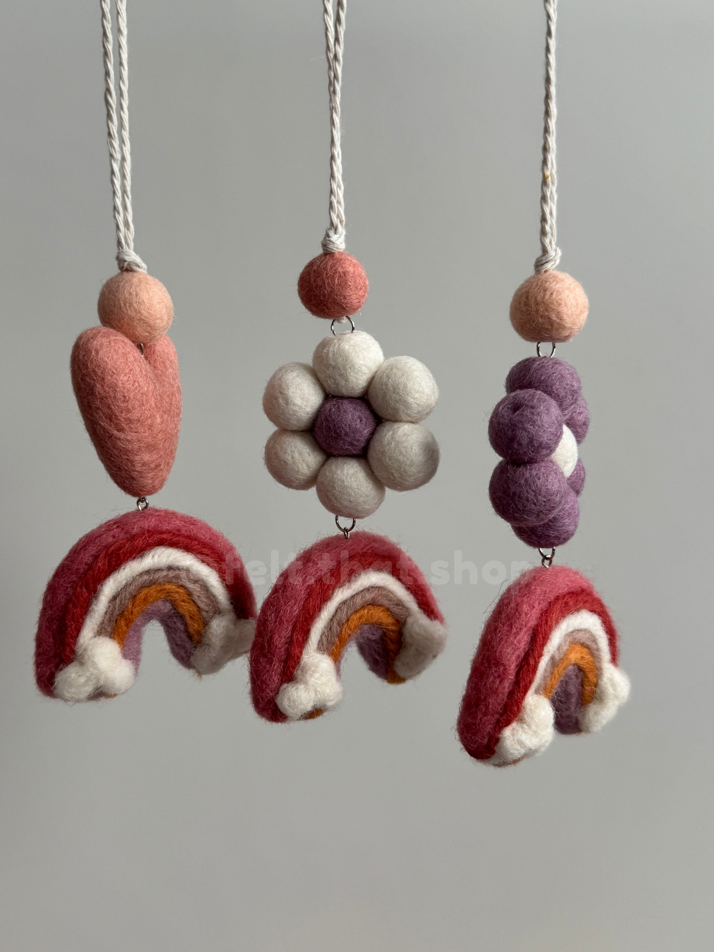 Neutral Rainbow Car Charm
