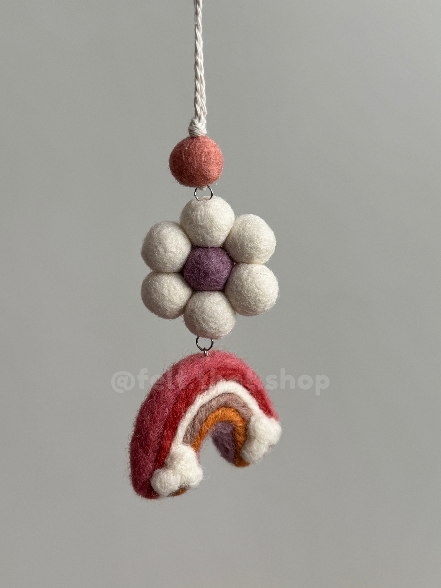 Neutral Rainbow Car Charm