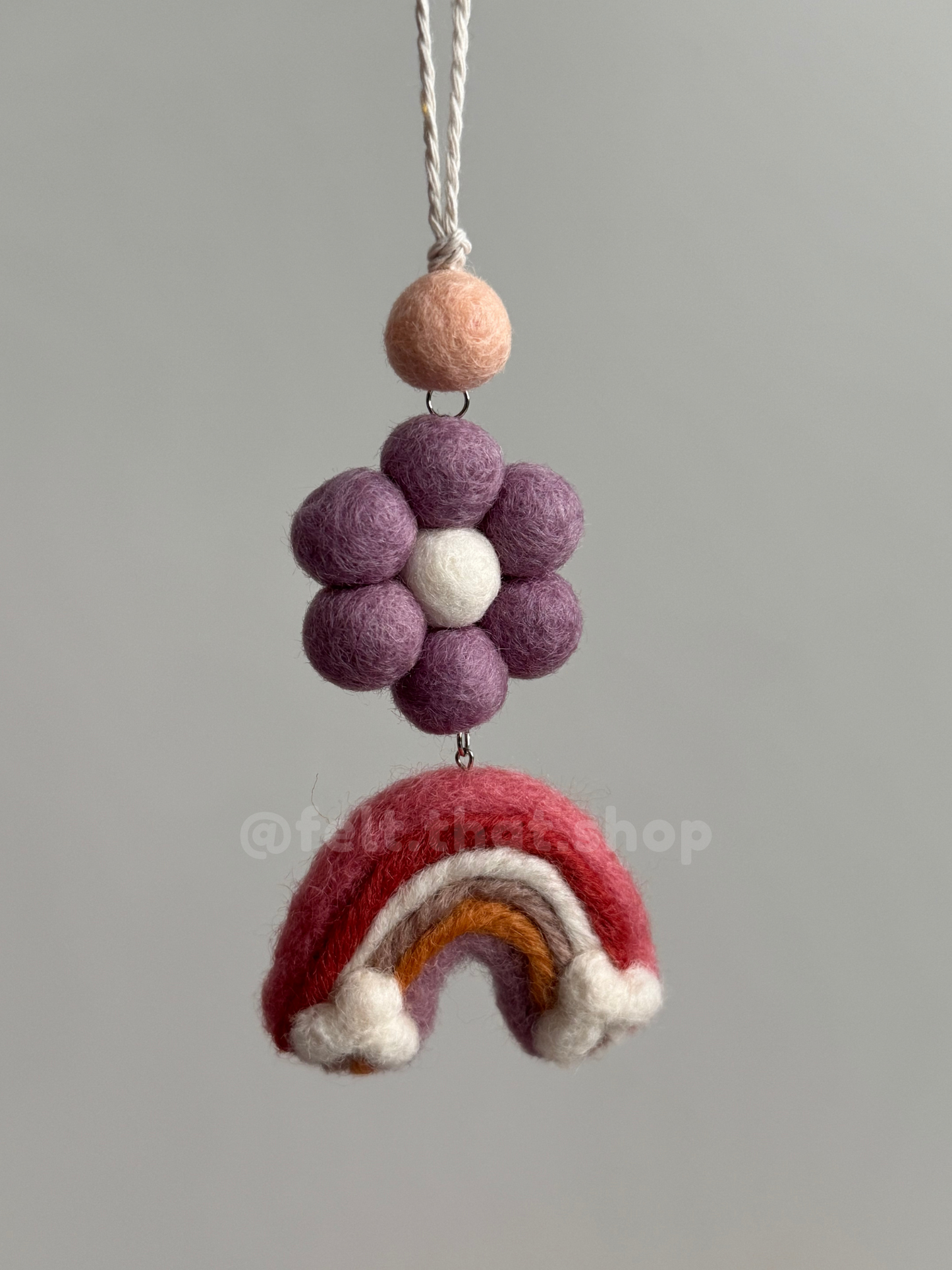 Neutral Rainbow Car Charm