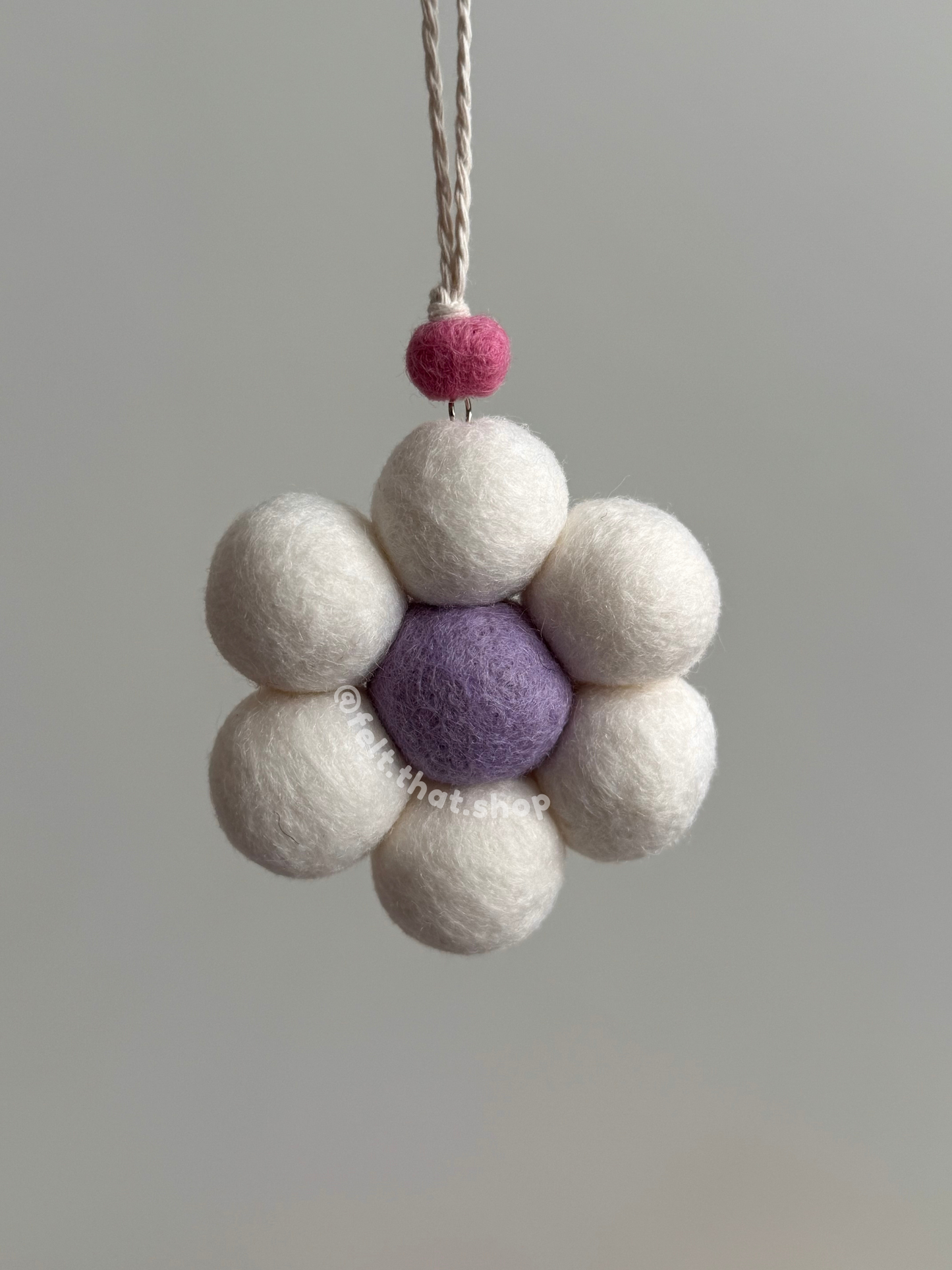 Jumbo Flower Car Charm (White)