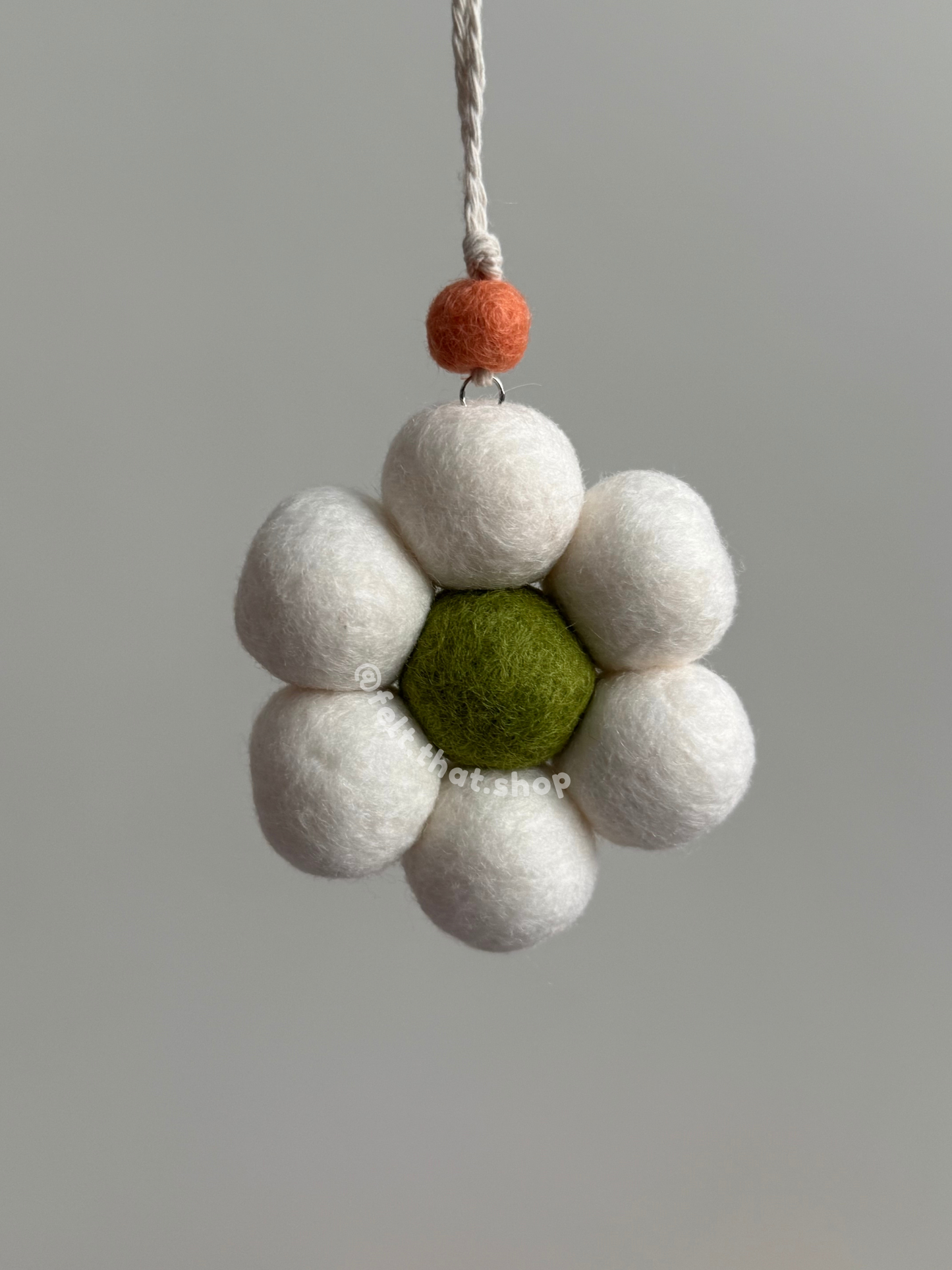 Jumbo Flower Car Charm (White)