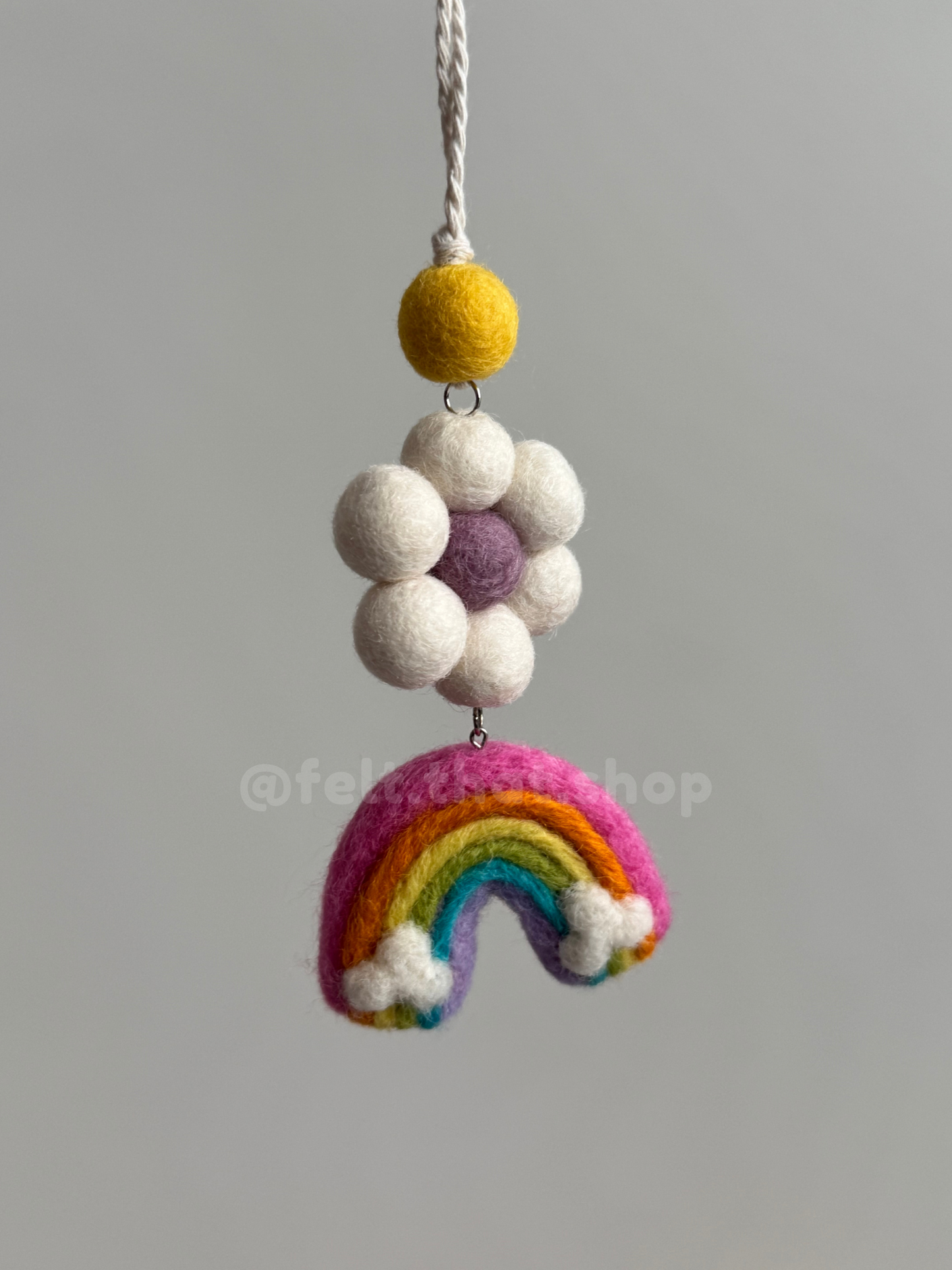 Bright Rainbow Car Charm