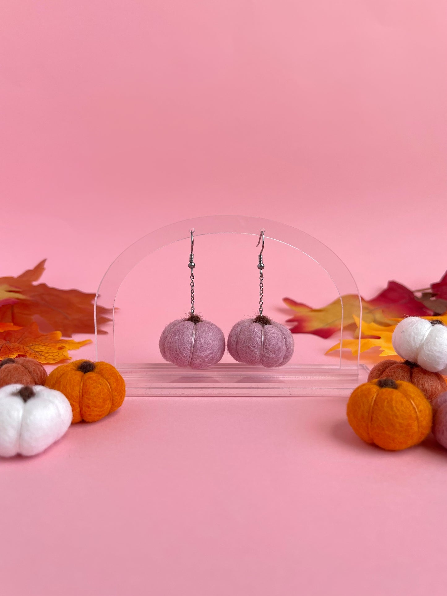 Crepe Pumpkin Dangles