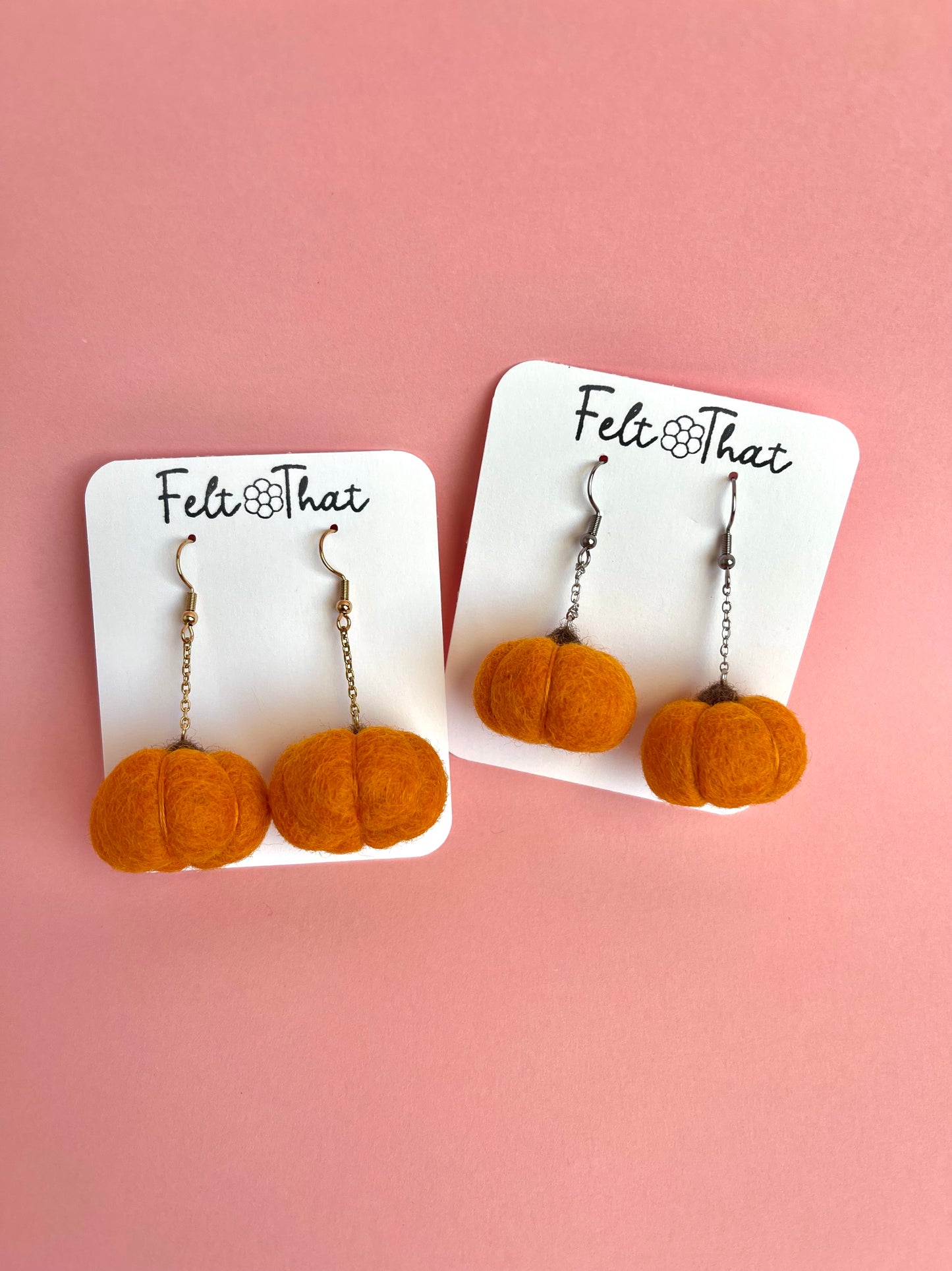 Orange Pumpkin Dangles