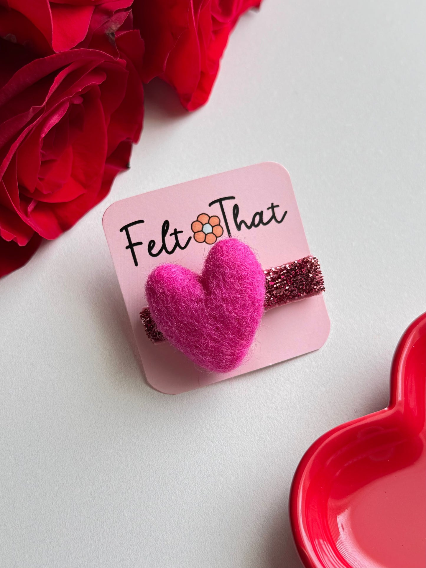 Single Heart Hair Clips