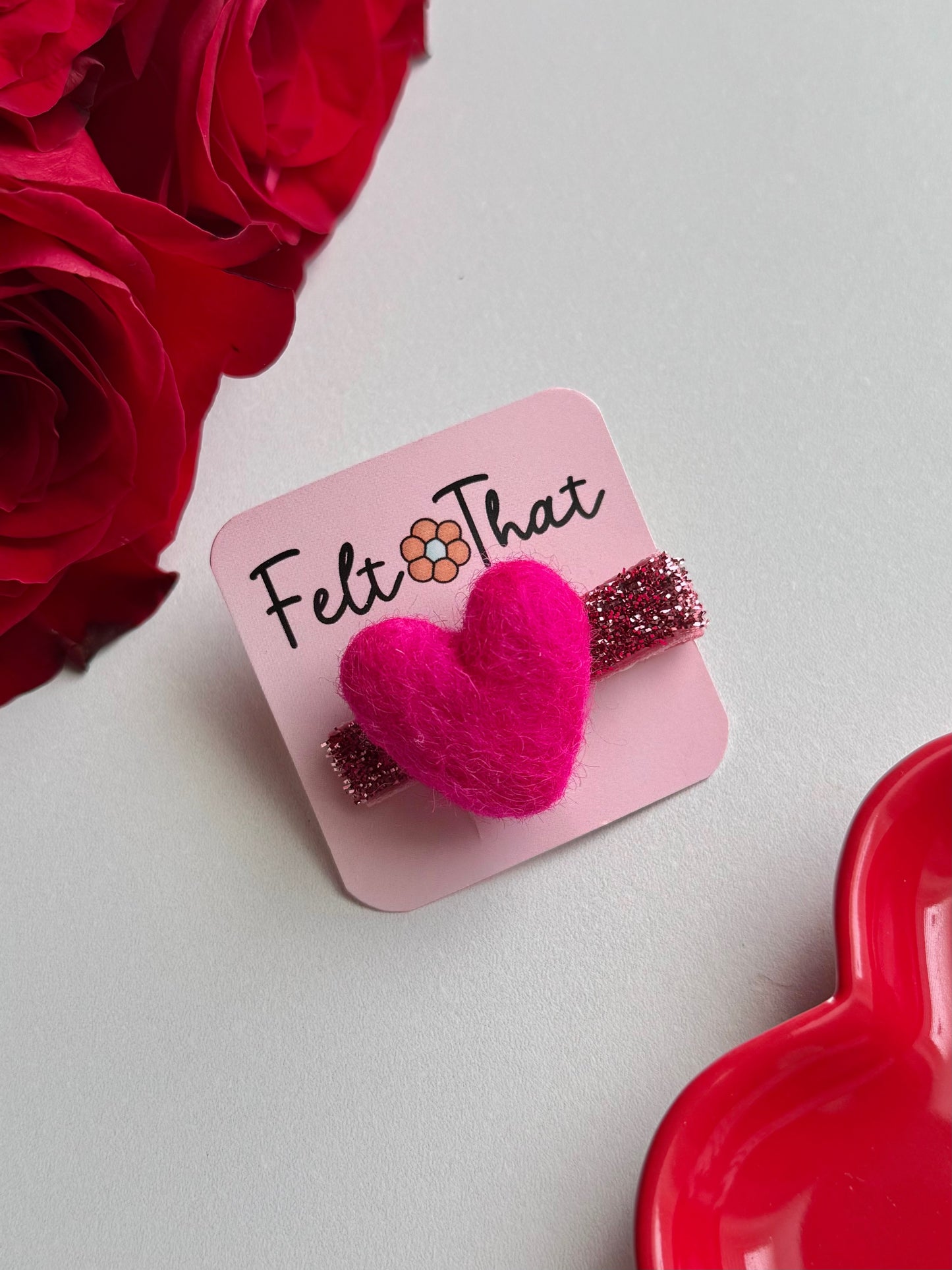 Single Heart Hair Clips