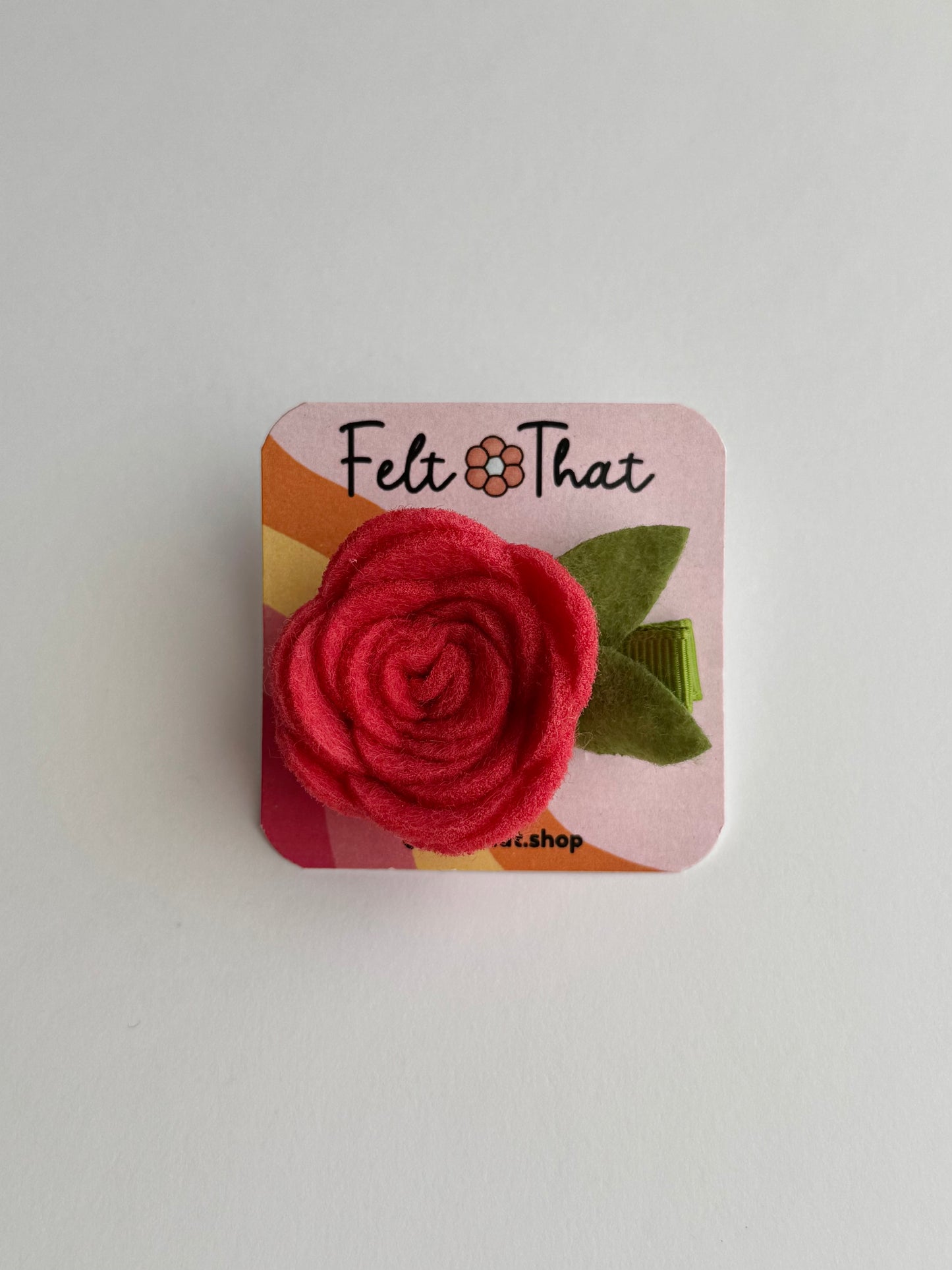 Single Rose Hair Clips