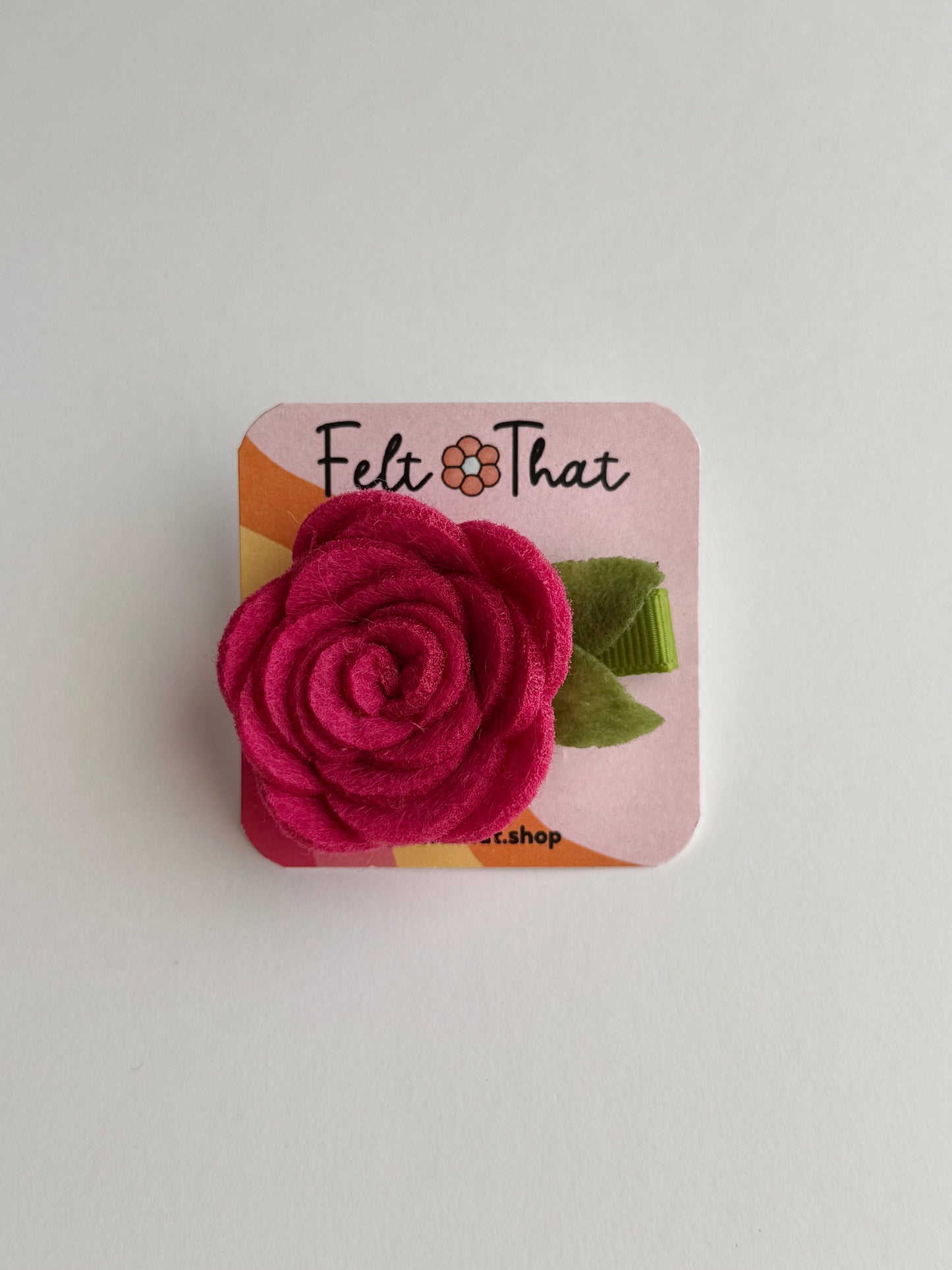 Single Rose Hair Clips