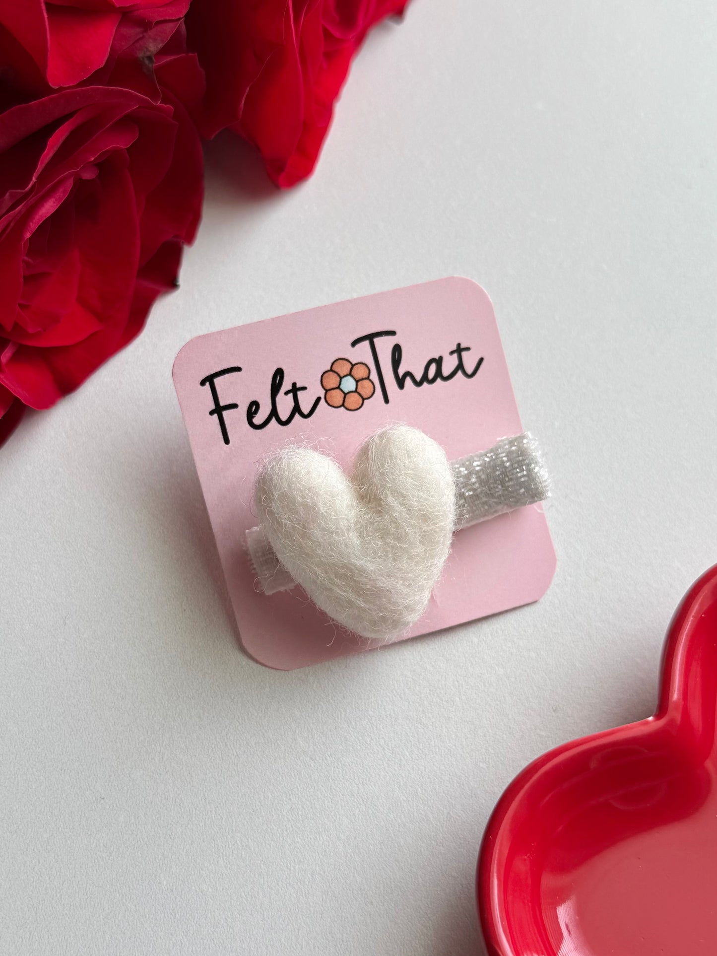 Single Heart Hair Clips