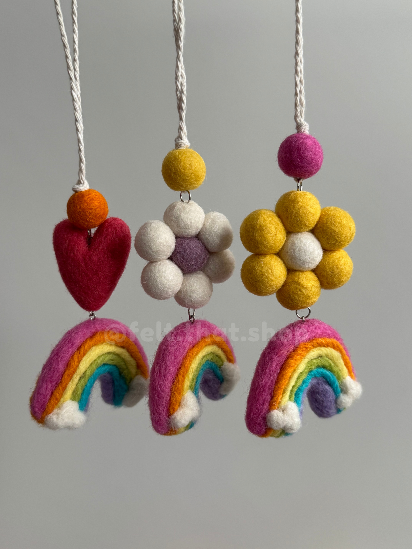 Bright Rainbow Car Charm