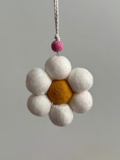 Flower Car Charm (White)