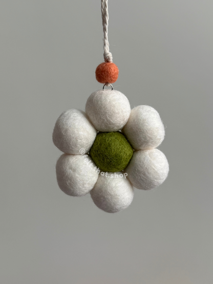 Flower Car Charm (White)