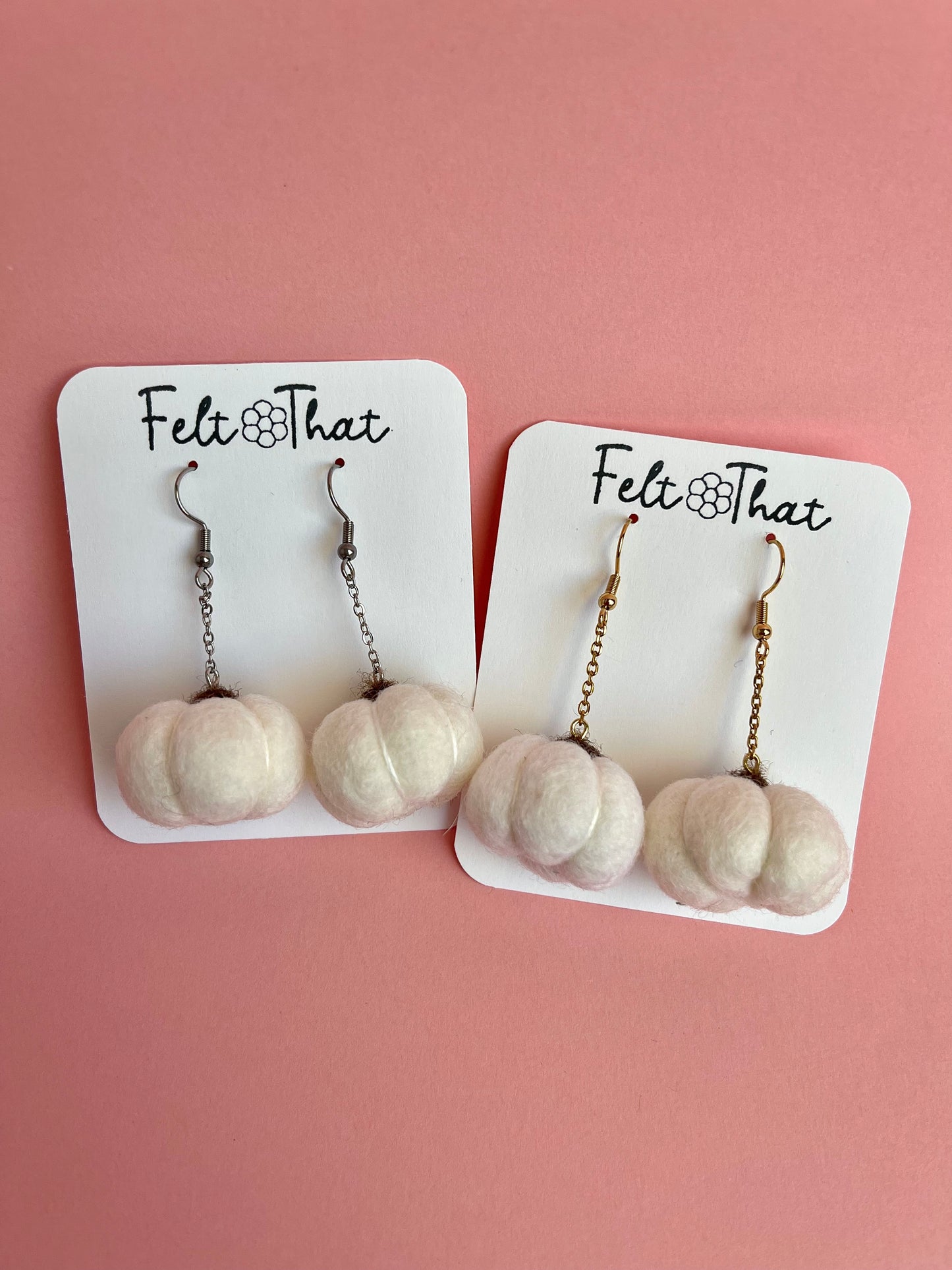 White Pumpkin Dangles