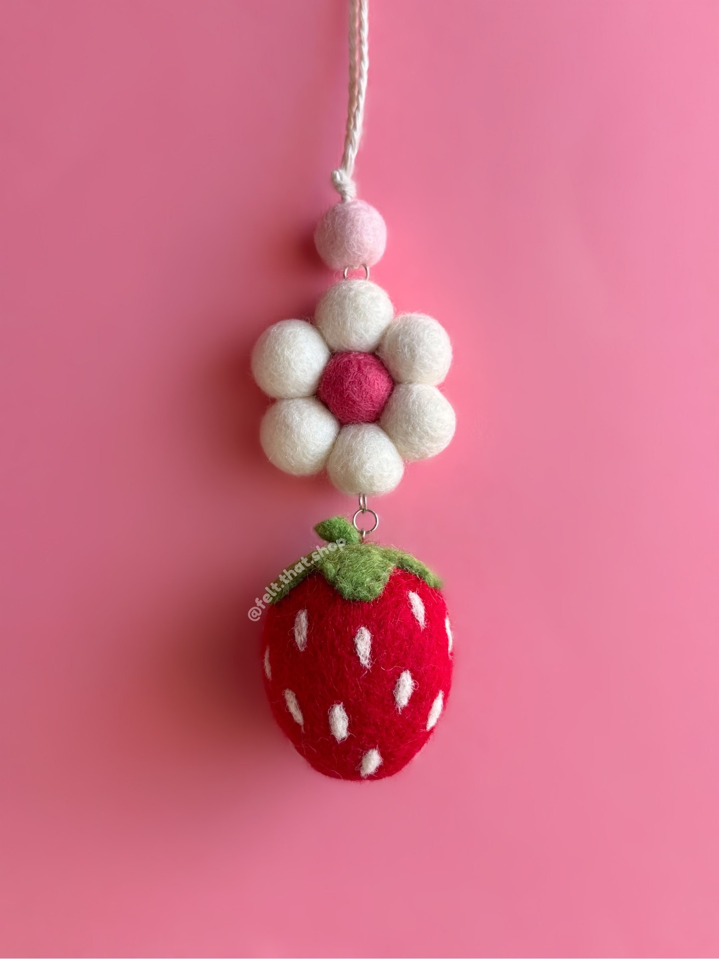 Red Strawberry Car Charm