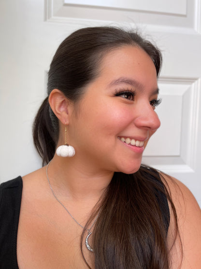 White Pumpkin Dangles