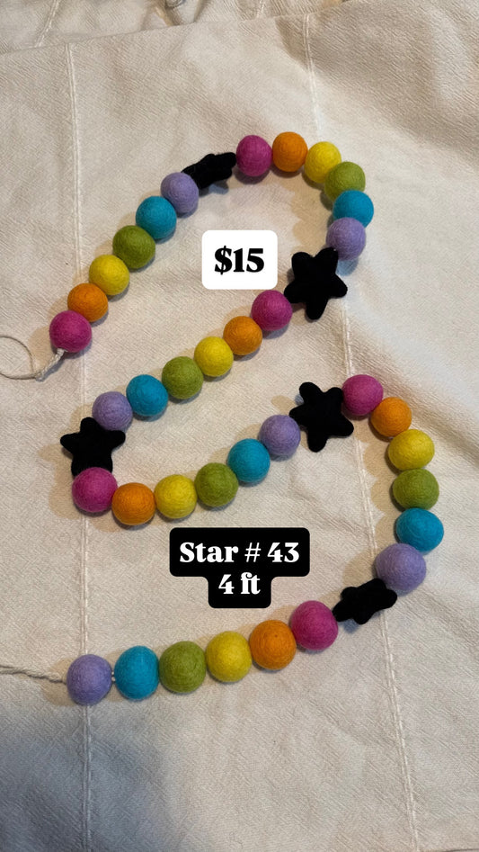 Rainbow Star Garland #43