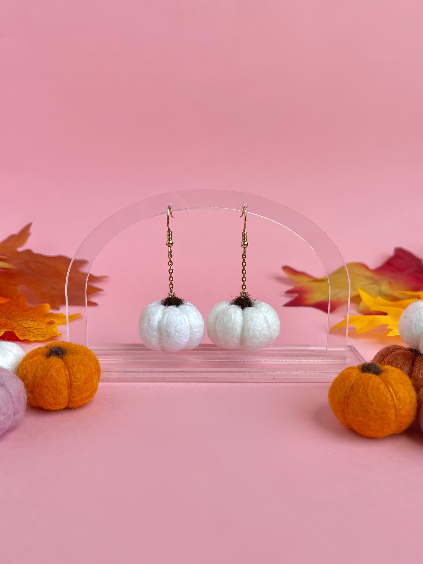 White Pumpkin Dangles