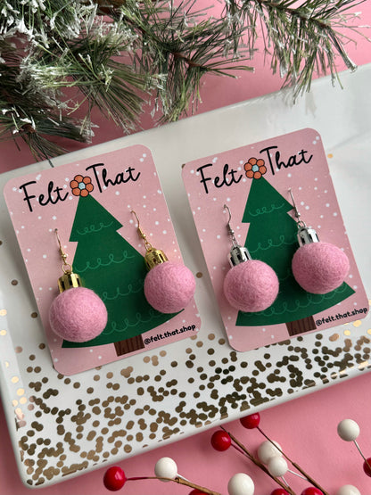 Frosted Rose Ornament Earrings