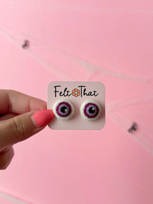 Purple Eyeball Studs (New)