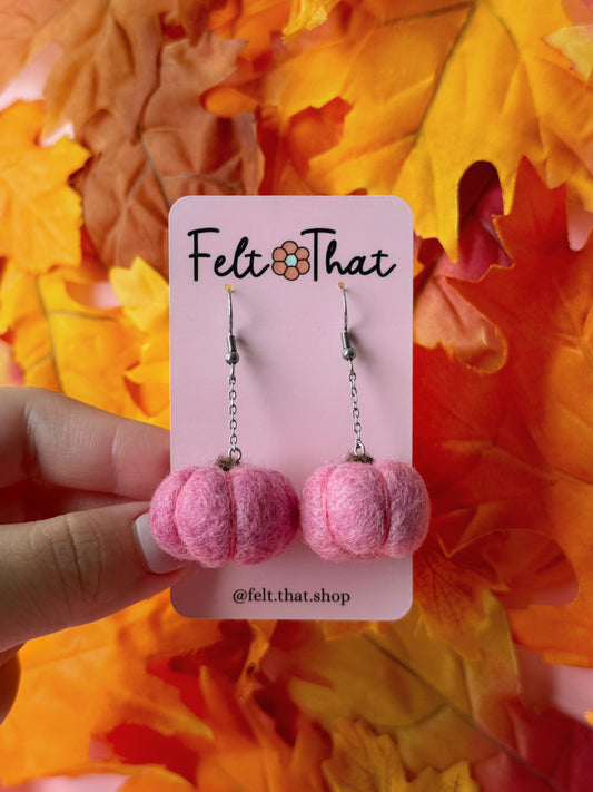 Pink Pumpkin Dangles